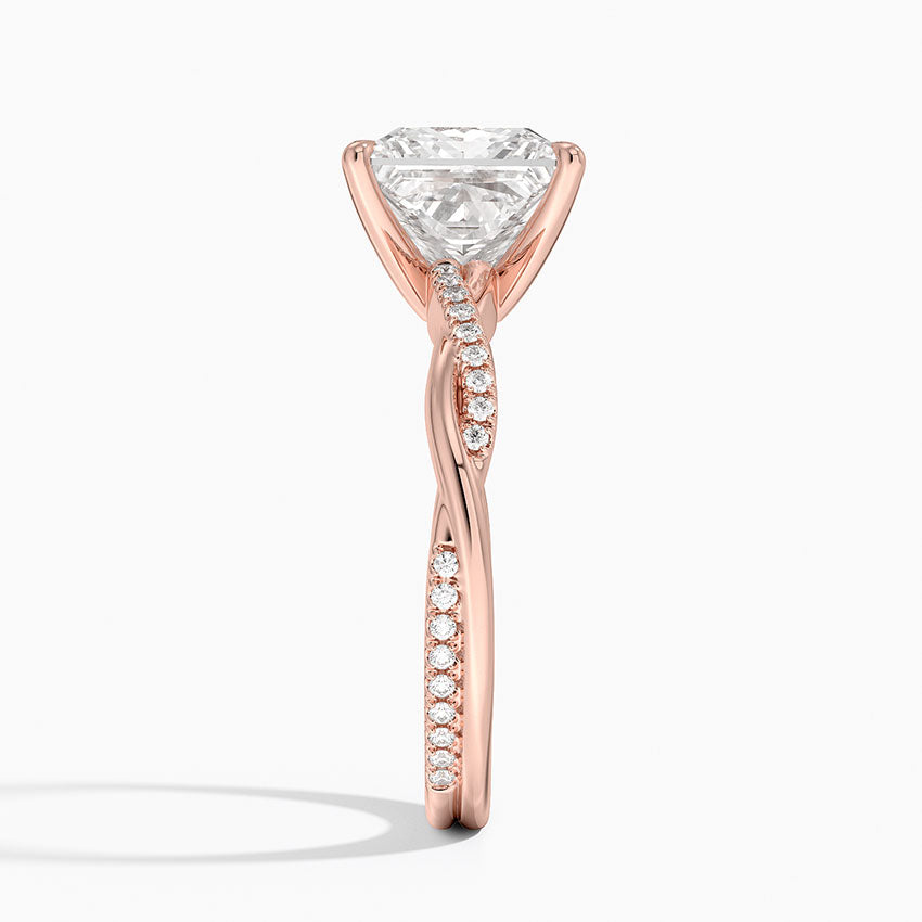 ecomposer-view with diamond shape-princess,ecomposer-size-2.5-ct,ecomposer-metal type-rose-gold-18k