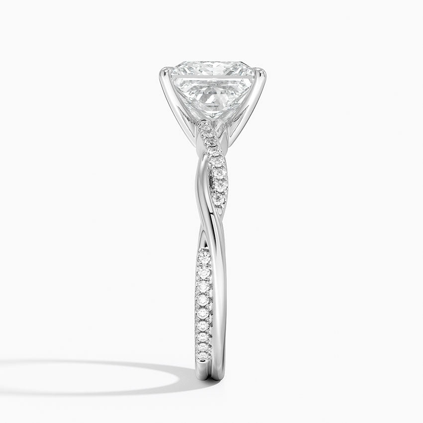 ecomposer-view with diamond shape-princess,ecomposer-size-2-ct,ecomposer-metal type-white-gold-18k