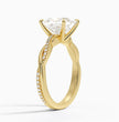 ecomposer-metal type-yellow-gold-18K,ecomposer-ring setting-twisted