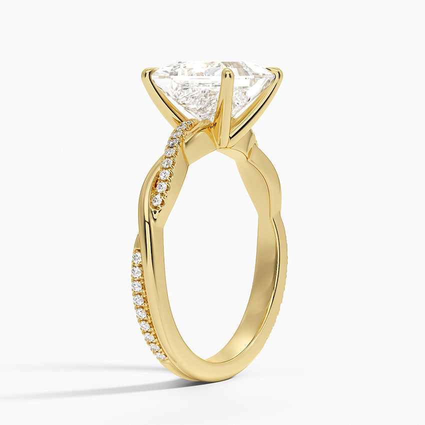 ecomposer-view with diamond shape-princess,ecomposer-size-2-ct,ecomposer-metal type-yellow-gold-18k