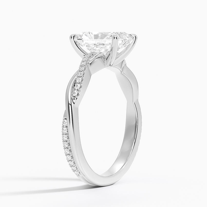 ecomposer-view with diamond shape-radiant,ecomposer-size-1.5-ct,ecomposer-metal type-white-gold-18k