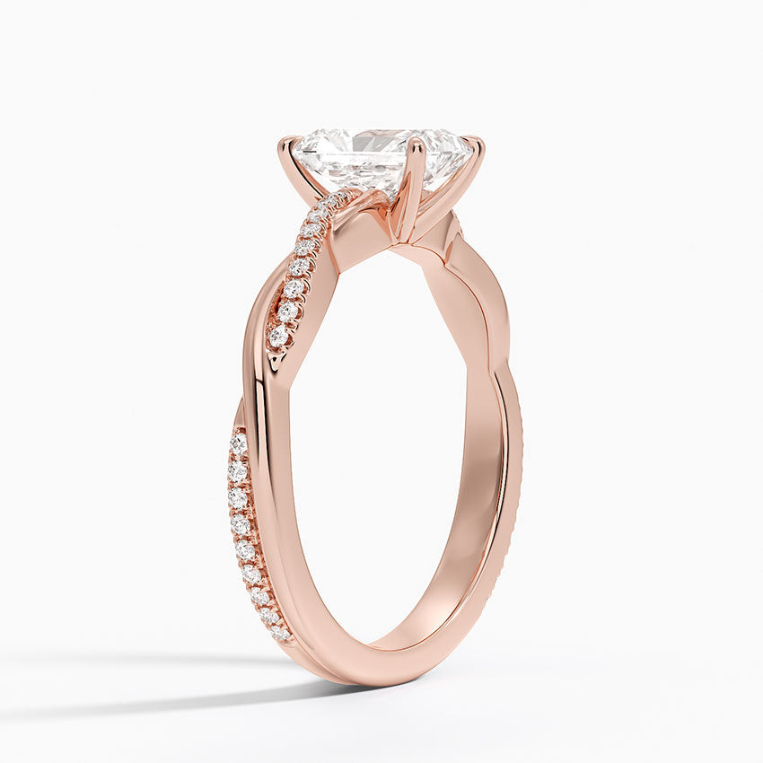 ecomposer-metal type-rose-gold-18K,ecomposer-ring setting-twisted