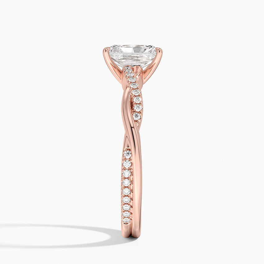 ecomposer-metal type-rose-gold-18K,ecomposer-ring setting-twisted