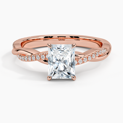 ecomposer-metal type-rose-gold-18K,ecomposer-ring setting-twisted