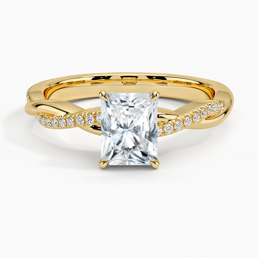 ecomposer-metal type-yellow-gold-18K,ecomposer-ring setting-twisted