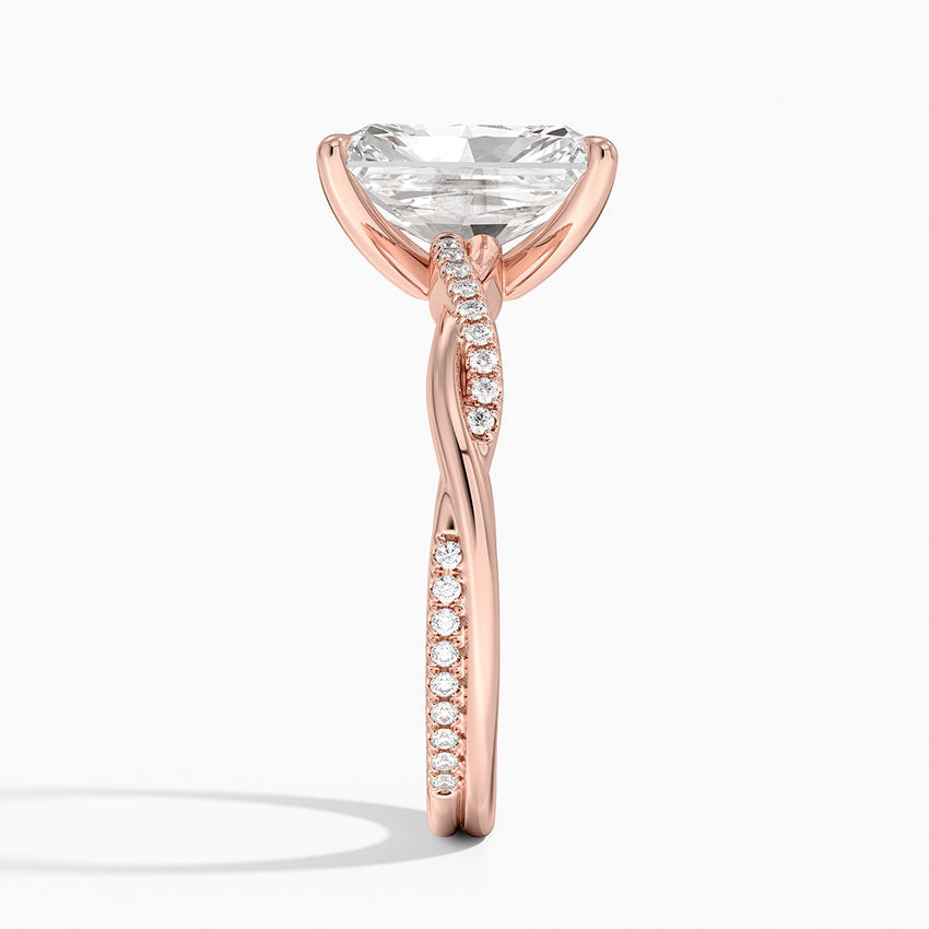 ecomposer-view with diamond shape-radiant,ecomposer-size-2.5-ct,ecomposer-metal type-rose-gold-18k