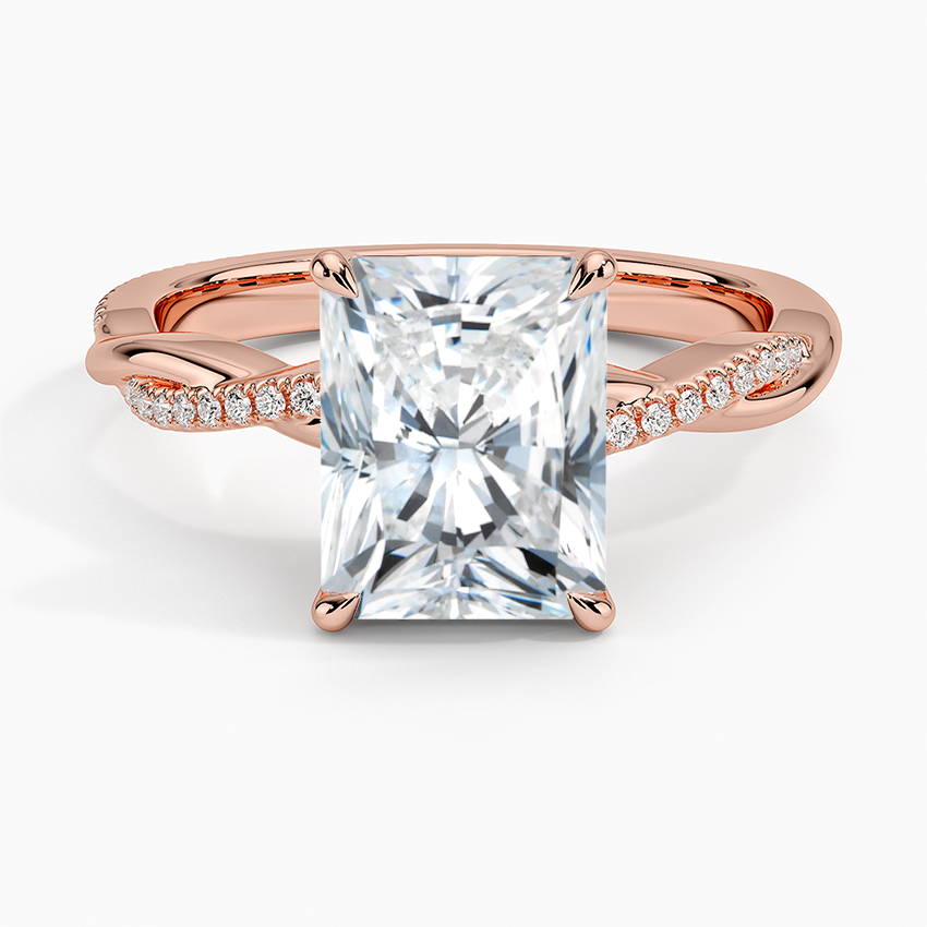 ecomposer-view with diamond shape-radiant,ecomposer-size-2-ct,ecomposer-metal type-rose-gold-18k