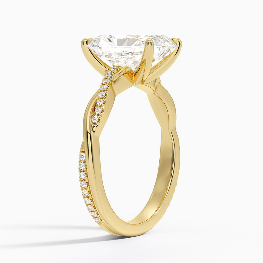 ecomposer-view with diamond shape-radiant,ecomposer-size-2-ct,ecomposer-metal type-yellow-gold-18k