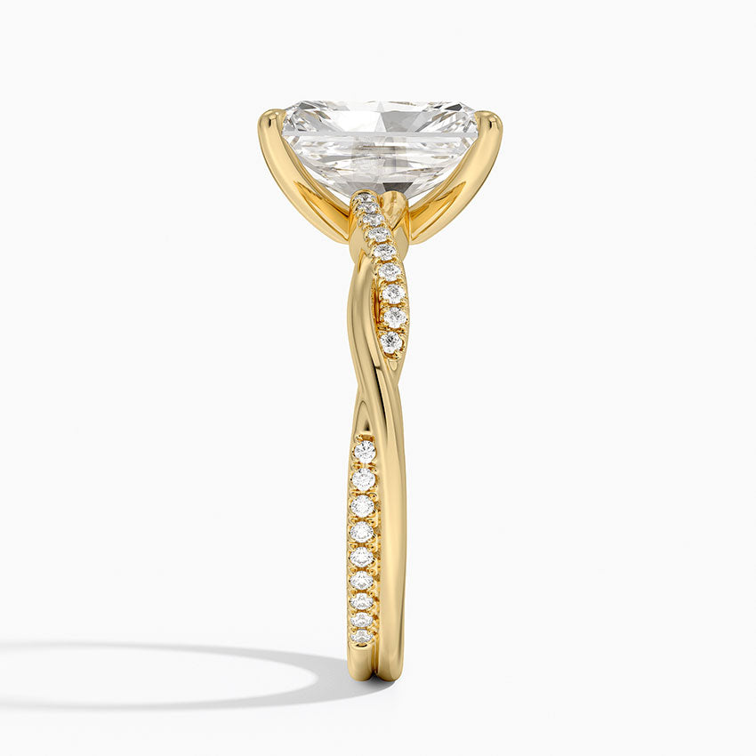 ecomposer-view with diamond shape-radiant,ecomposer-size-2-ct,ecomposer-metal type-yellow-gold-18k