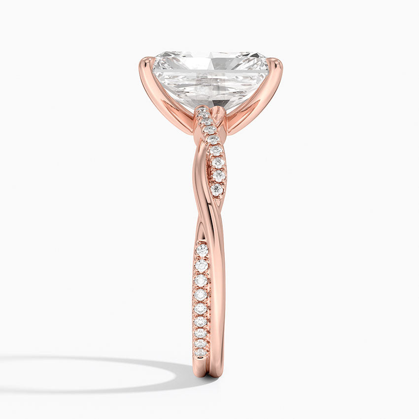 ecomposer-view with diamond shape-radiant,ecomposer-size-3-ct,ecomposer-metal type-rose-gold-18k