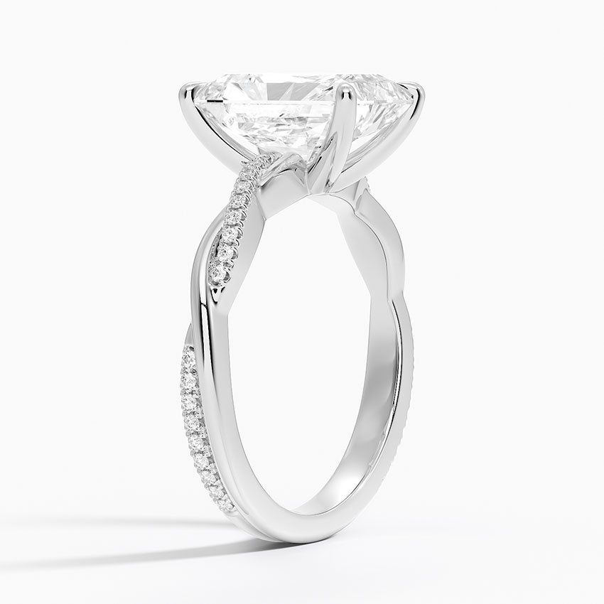 ecomposer-view with diamond shape-radiant,ecomposer-size-3-ct,ecomposer-metal type-white-gold-18k