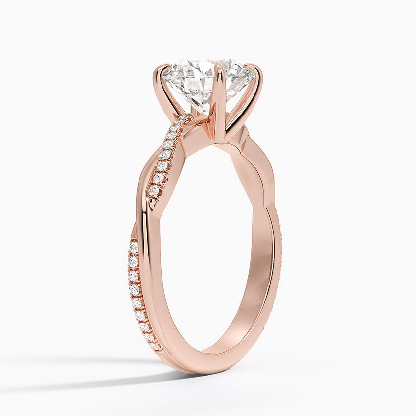 ecomposer-metal type-rose-gold-18K,ecomposer-ring setting-twisted