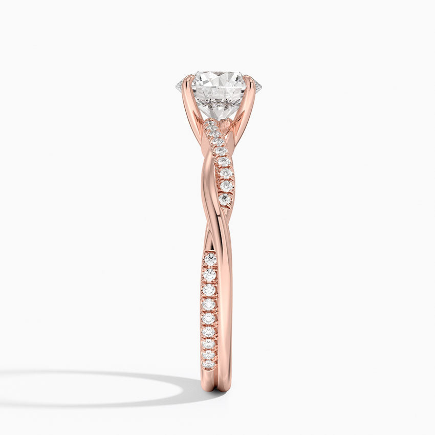 ecomposer-view with diamond shape-round,ecomposer-size-1-ct,ecomposer-metal type-rose-gold-18k