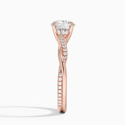 ecomposer-metal type-rose-gold-18K,ecomposer-ring setting-twisted