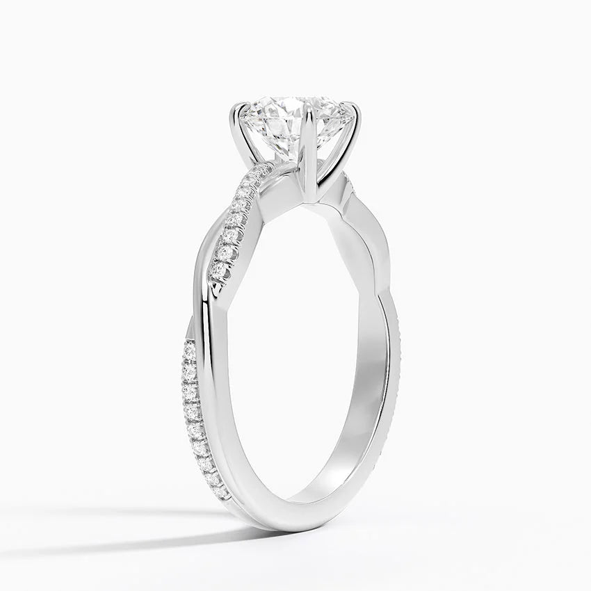 ecomposer-view with diamond shape-round,ecomposer-size-1-ct,ecomposer-metal type-white-gold-18k