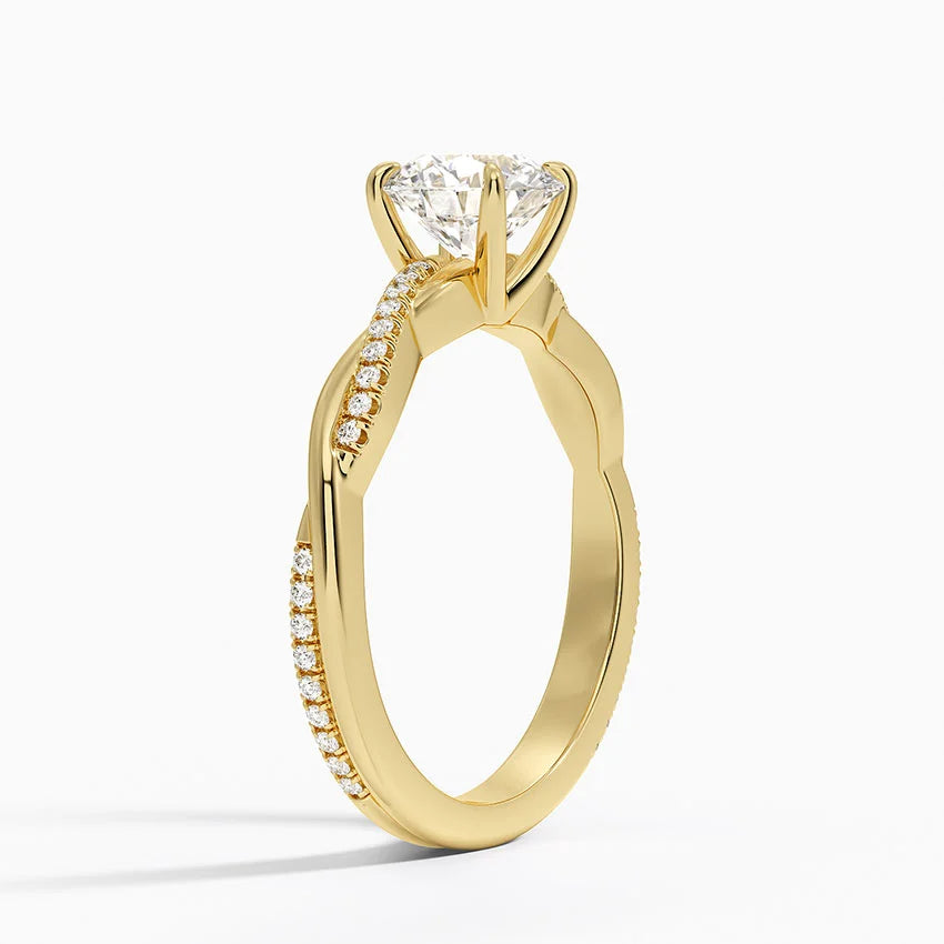 ecomposer-view with diamond shape-round,ecomposer-size-1-ct,ecomposer-metal type-yellow-gold-18k