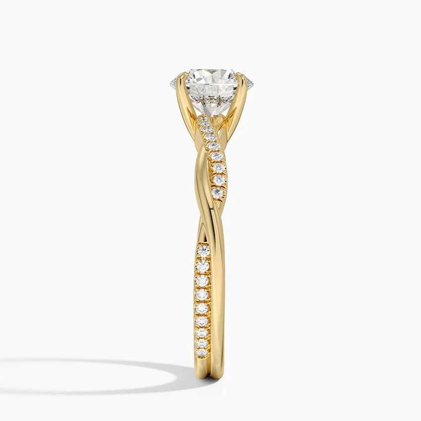 ecomposer-view with diamond shape-round,ecomposer-size-1-ct,ecomposer-metal type-yellow-gold-18k