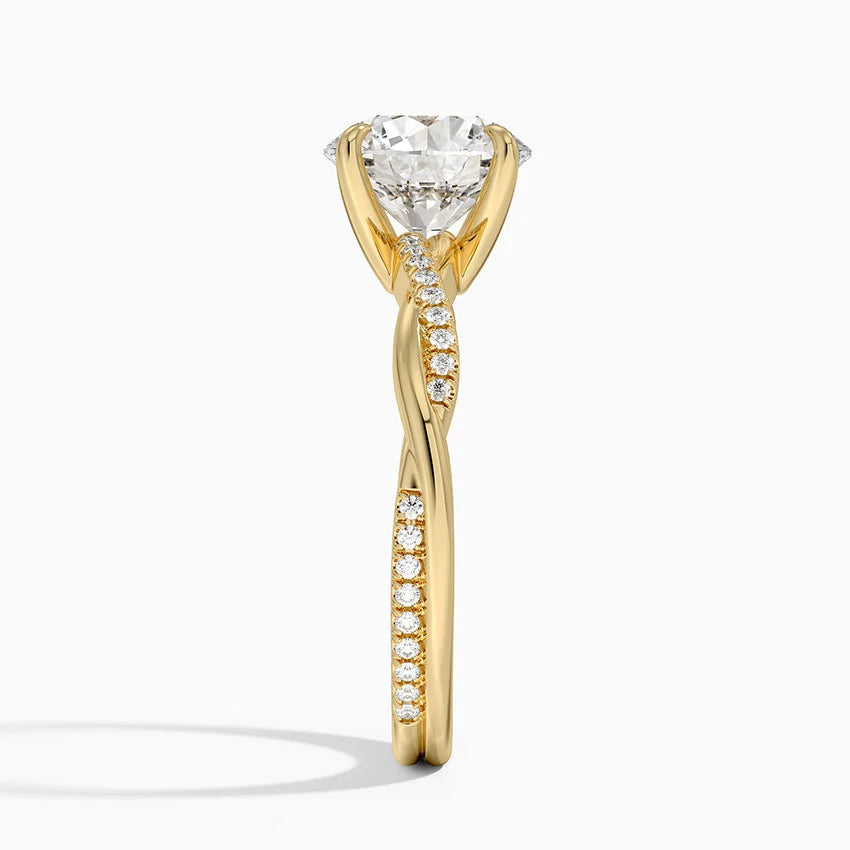 ecomposer-view with diamond shape-round,ecomposer-size-2-ct,ecomposer-metal type-yellow-gold-18k