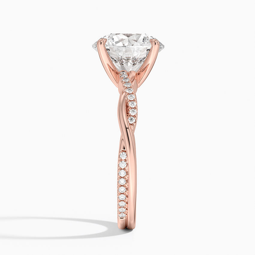 ecomposer-metal type-rose-gold-18K,ecomposer-ring setting-twisted