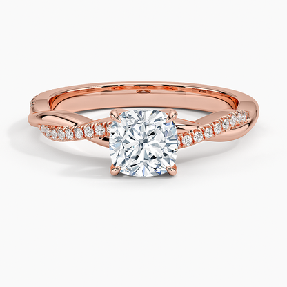 ecomposer-view with diamond shape-cushion,ecomposer-size-1-ct,ecomposer-metal type-rose-gold-18k