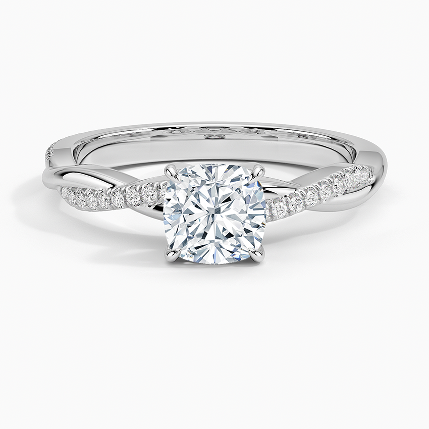 ecomposer-view with diamond shape-cushion,ecomposer-size-1-ct,ecomposer-metal type-white-gold-18k