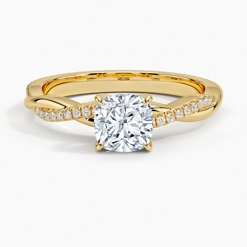 ecomposer-view with diamond shape-cushion,ecomposer-size-1-ct,ecomposer-metal type-yellow-gold-18k