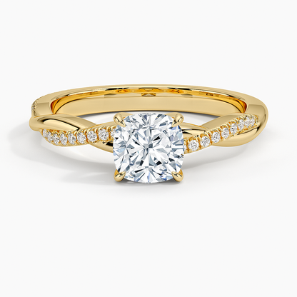 ecomposer-view with diamond shape-cushion,ecomposer-size-1-ct,ecomposer-metal type-yellow-gold-18k