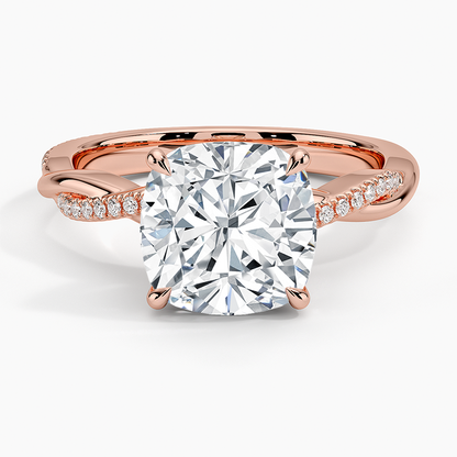 ecomposer-view with diamond shape-cushion,ecomposer-size-2.5-ct,ecomposer-metal type-rose-gold-18k