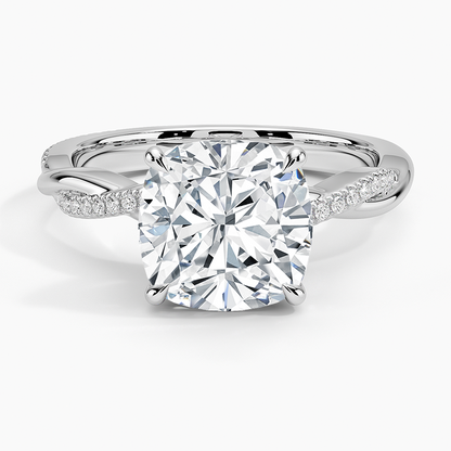 ecomposer-view with diamond shape-cushion,ecomposer-size-2.5-ct,ecomposer-metal type-white-gold-18k