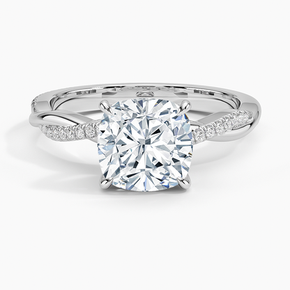 ecomposer-view with diamond shape-cushion,ecomposer-size-2-ct,ecomposer-metal type-white-gold-18k