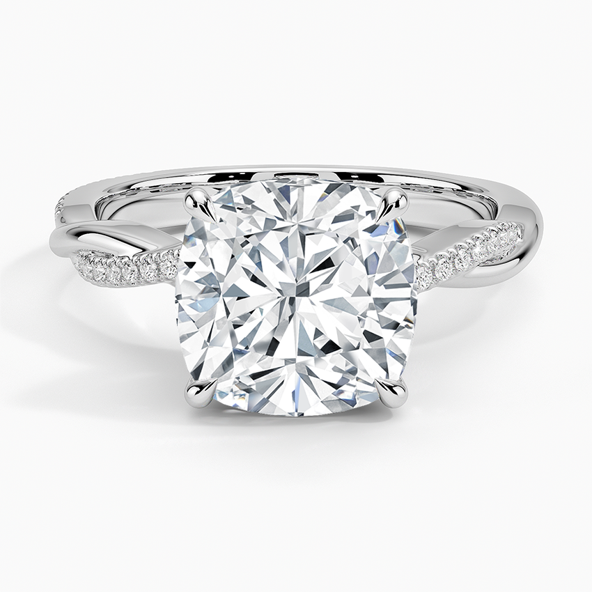 ecomposer-view with diamond shape-cushion,ecomposer-size-3-ct,ecomposer-metal type-white-gold-18k