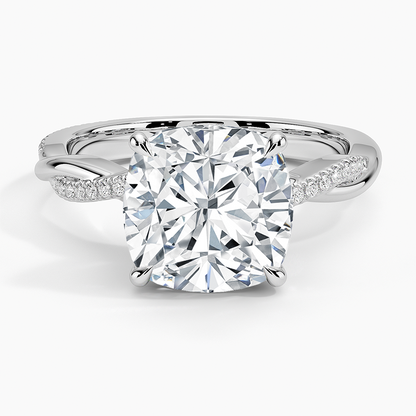 ecomposer-view with diamond shape-cushion,ecomposer-size-3-ct,ecomposer-metal type-white-gold-18k