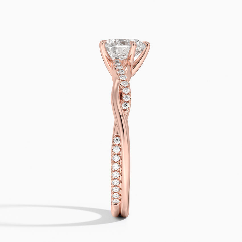 ecomposer-view with diamond shape-heart,ecomposer-size-1-ct,ecomposer-metal type-rose-gold-18k
