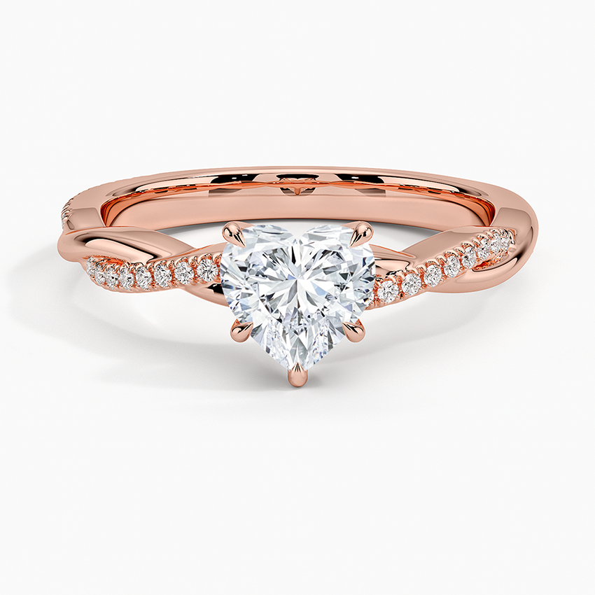 ecomposer-view with diamond shape-heart,ecomposer-size-1-ct,ecomposer-metal type-rose-gold-18k