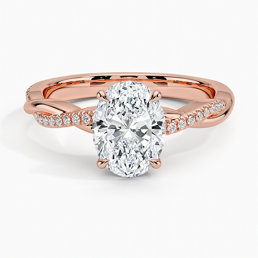 ecomposer-metal type-rose-gold-18K,ecomposer-ring setting-twisted
