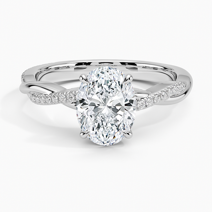 ecomposer-metal type-white-gold-18K,ecomposer-ring setting-twisted