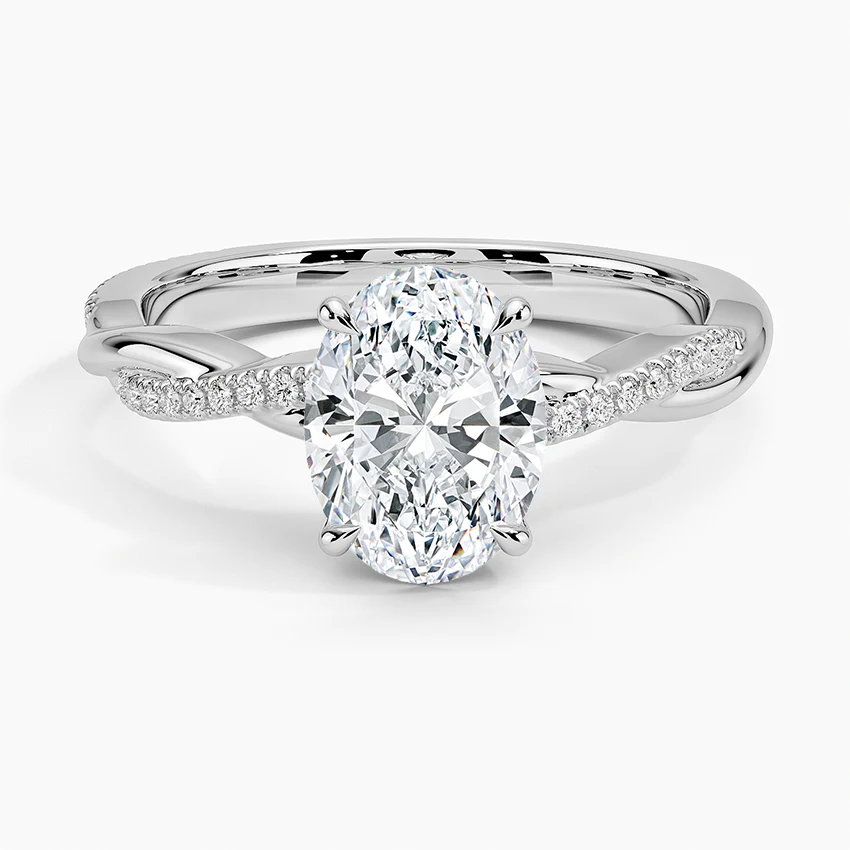 ecomposer-metal type-white-gold-18K,ecomposer-ring setting-twisted