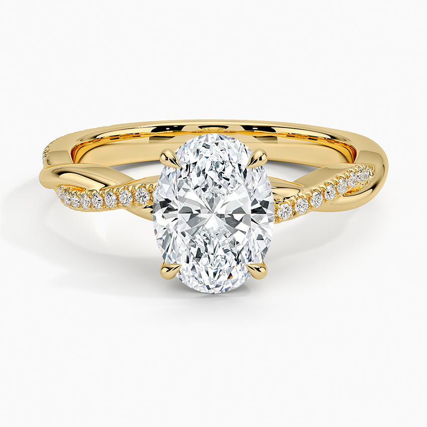 ecomposer-metal type-yellow-gold-18K,ecomposer-ring setting-twisted
