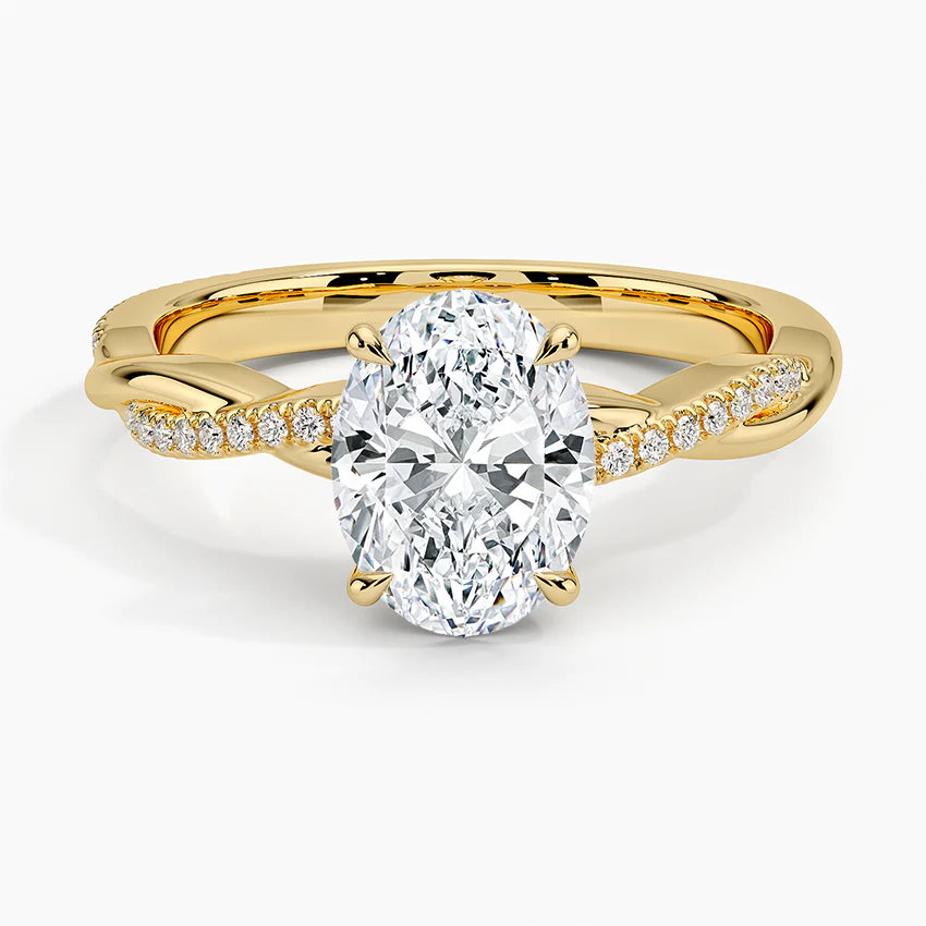 ecomposer-metal type-yellow-gold-18K,ecomposer-ring setting-twisted
