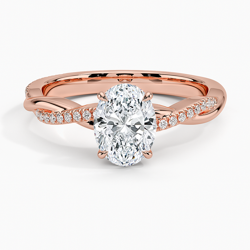 ecomposer-view with diamond shape-oval,ecomposer-size-1-ct,ecomposer-metal type-rose-gold-18k