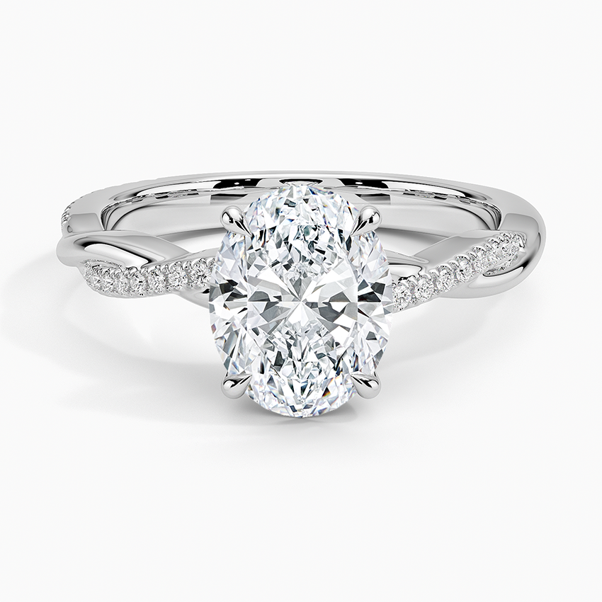 ecomposer-view with diamond shape-oval,ecomposer-size-2-ct,ecomposer-metal type-white-gold-18k