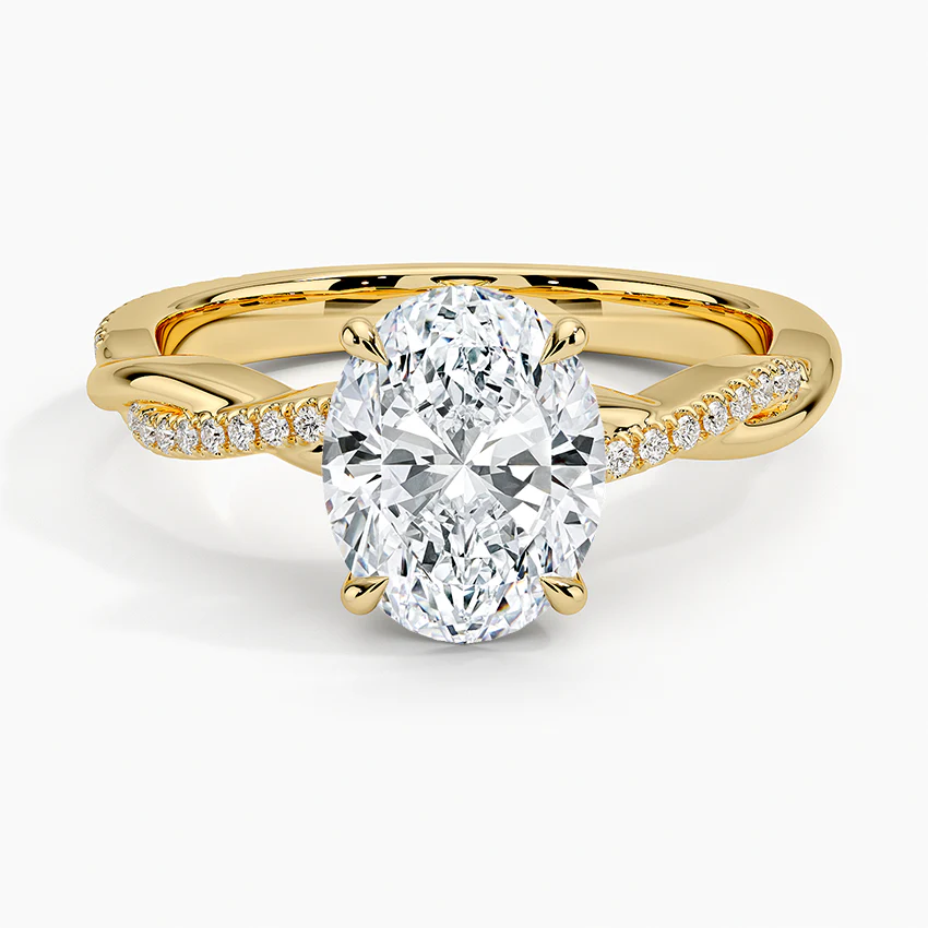 ecomposer-metal type-yellow-gold-18K,ecomposer-ring setting-twisted