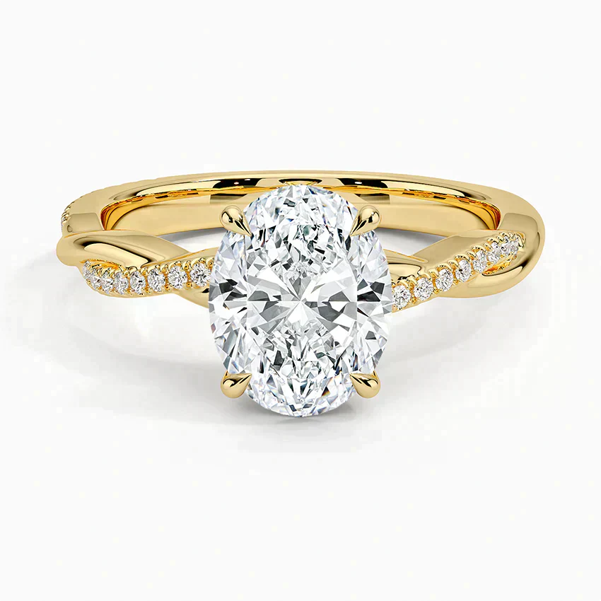 ecomposer-view with diamond shape-oval,ecomposer-size-2-ct,ecomposer-metal type-yellow-gold-18k