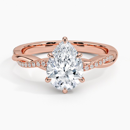 ecomposer-view with diamond shape-pear,ecomposer-size-1.5-ct,ecomposer-metal type-rose-gold-18k