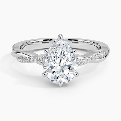 ecomposer-view with diamond shape-pear,ecomposer-size-1.5-ct,ecomposer-metal type-white-gold-18k