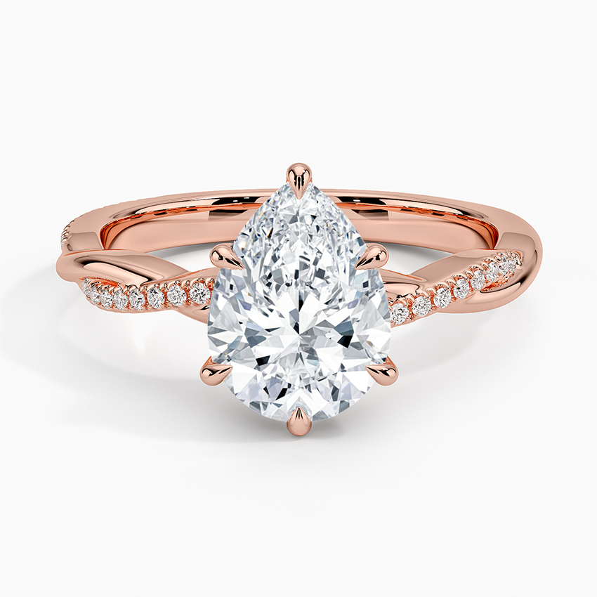 ecomposer-view with diamond shape-pear,ecomposer-size-2-ct,ecomposer-metal type-rose-gold-18k