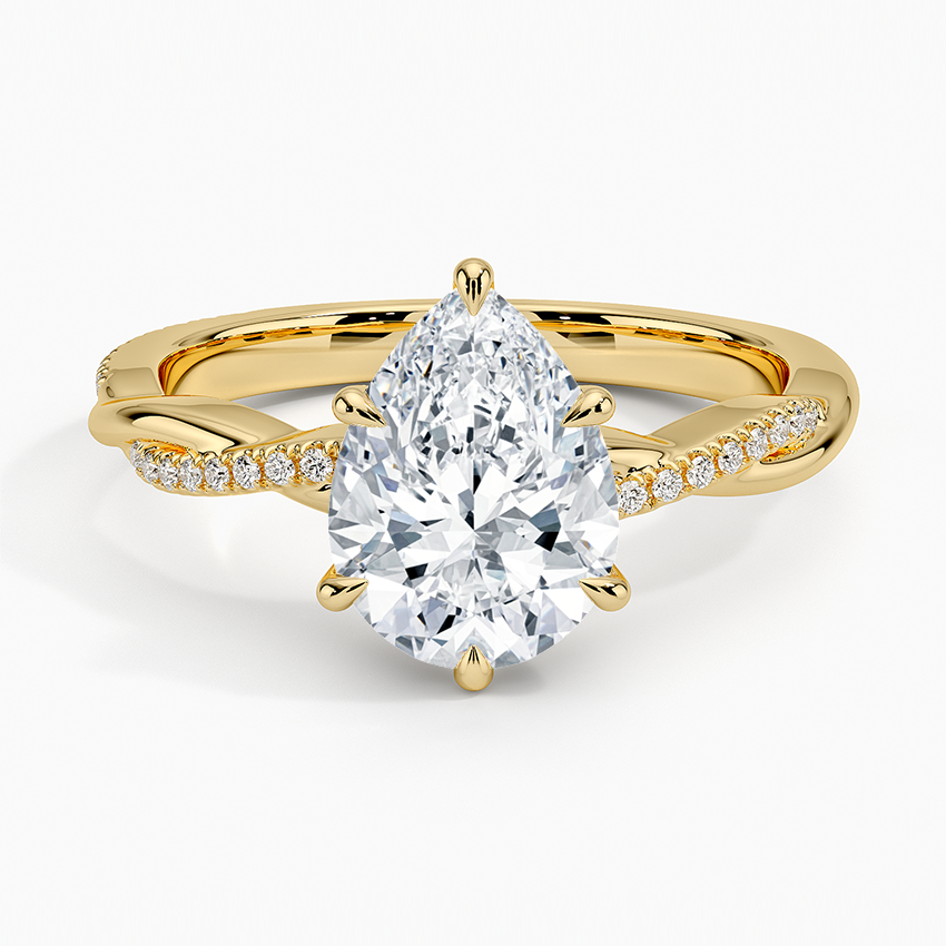 ecomposer-view with diamond shape-pear,ecomposer-size-2-ct,ecomposer-metal type-yellow-gold-18k