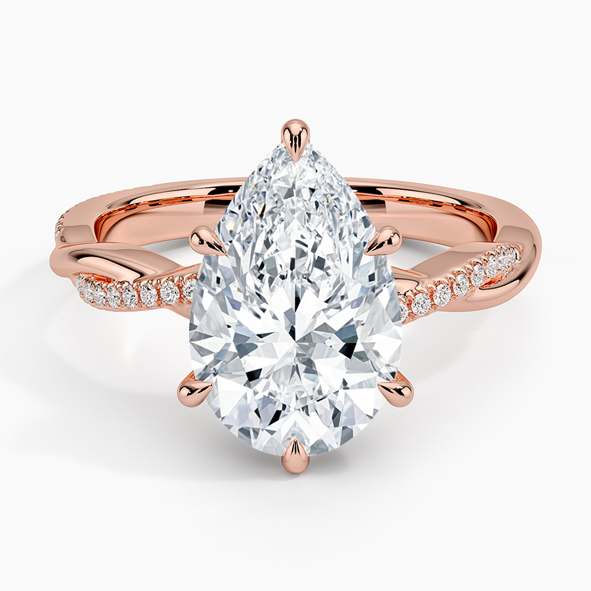 ecomposer-view with diamond shape-pear,ecomposer-size-3-ct,ecomposer-metal type-rose-gold-18k