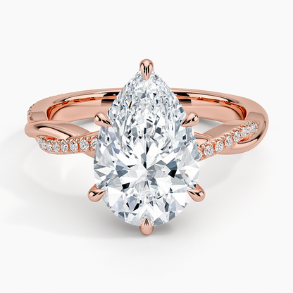 ecomposer-view with diamond shape-pear,ecomposer-size-3-ct,ecomposer-metal type-rose-gold-18k