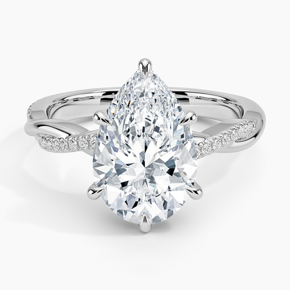 ecomposer-view with diamond shape-pear,ecomposer-size-3-ct,ecomposer-metal type-white-gold-18k
